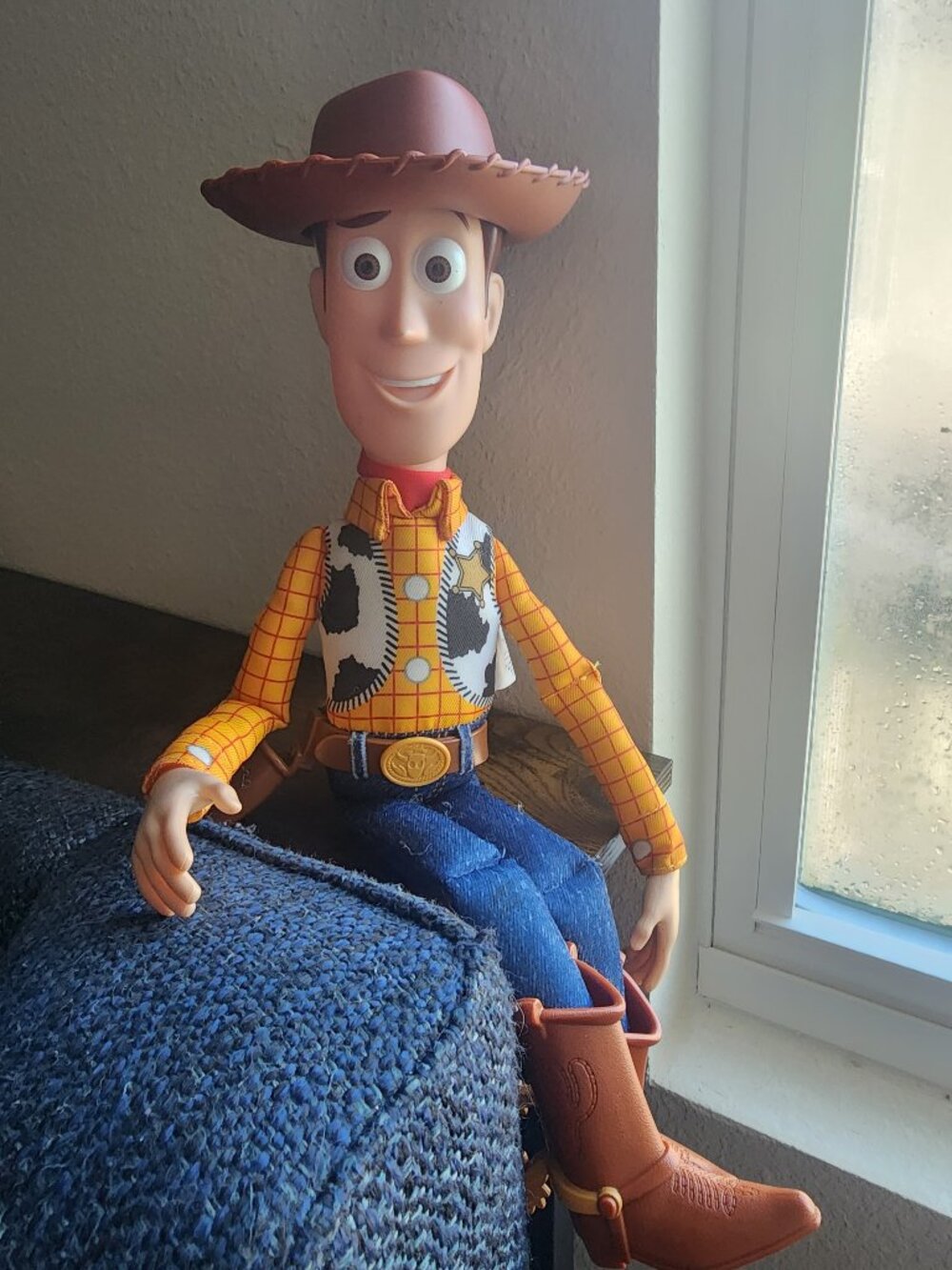 Disney Pixar Toy Story 4 Woody 16" Thinkway Talking Pull String Figure 2019 Hat